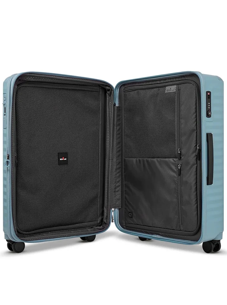 Echolac  Celestra 75 Cm Hardcase 4-Double Wheeled Expandable Check-In Luggage Trolley - Slate Blue  | Best Price UAE
